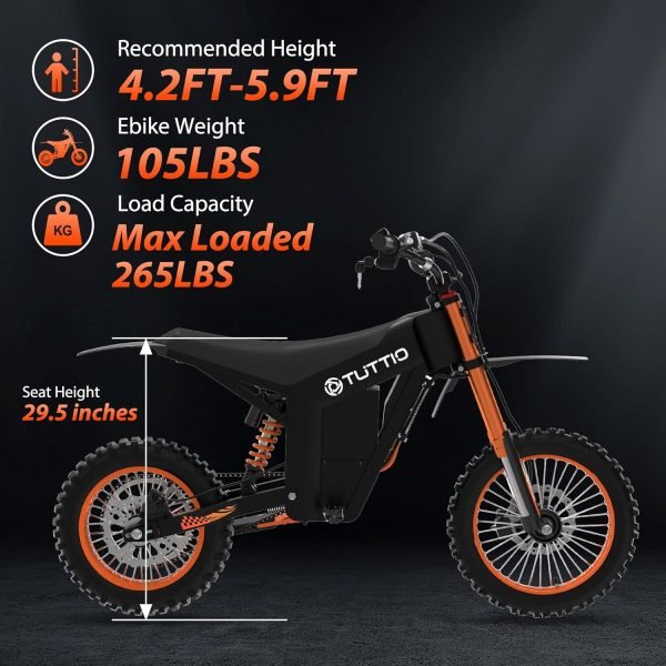 Limited-Time Sale for Summer Surprises AED 99د.إ :Soleil01 Electric-Dirt-Bike for Teens Adults, 14"/12" Fat Tire 2000W Electric-Motorcycle with 48V 21AH Battery Ebike 37MPH...