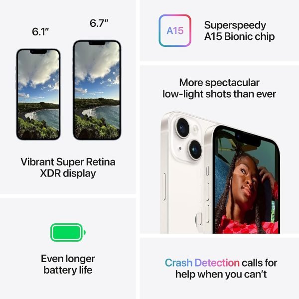 Only AED 99! 6.18 Exclusive. Apple iPhone 14 (256 GB) - Starlight